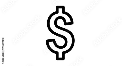 A large black dollar sign