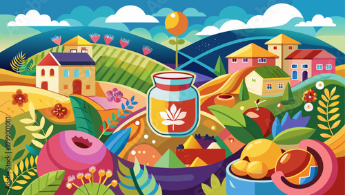 Colorful hot air balloons floating in a clear blue sky