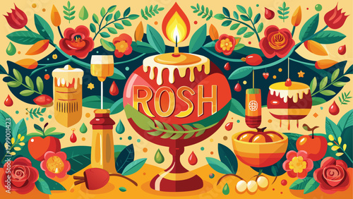 Colorful donut with sprinkles and chocolate icing