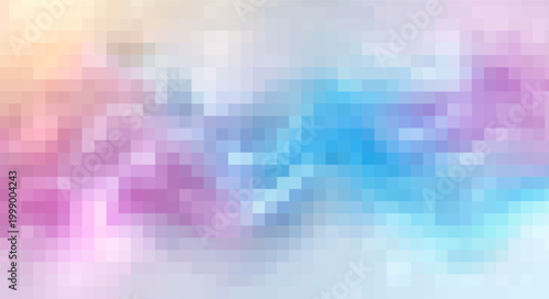Pixels. Abstract background in pastel colors, vector