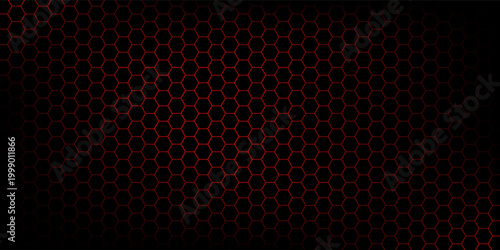 abstract hexagon dark red background. vector illustration