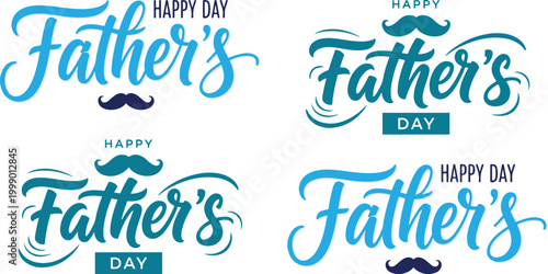 vector set of calligraphic design elements fathers design day
