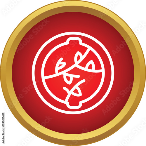 Manhole cover icon with a decorative pattern illustrating city service and utility