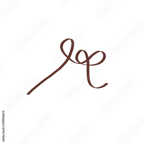 Red Ribbon cutting handdrawn illustration graphic art 