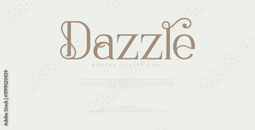 Foto Dazzle, Typography luxury classic lettering serif fonts decorative for logo wedd
