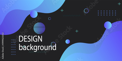 template banner with blue gradient color. design with liquid shape. Dari color background.