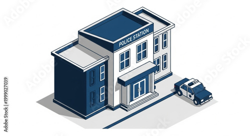 Modern Two-Story House with Car in Driveway.