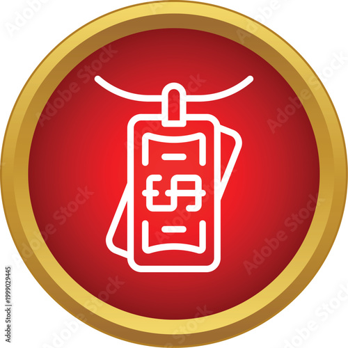 Dollar bill icon and red circle representing money laundering