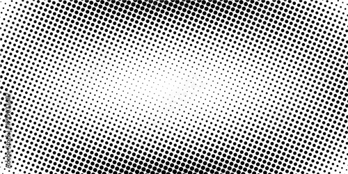 Set of halftone dots gradient pattern texture isolated on white background. Straight dotted spots using halftone circle dot raster texture. Vector blot half tone collection.