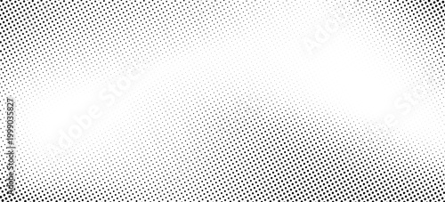 Halftone faded gradient texture. Grunge halftone grit background. White and black sand noise wallpaper. Retro pixilated vector backdrop. vector Eps10
