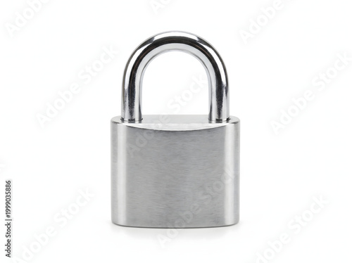 Durable Metal Padlock with Chrome Finish Studio Shot