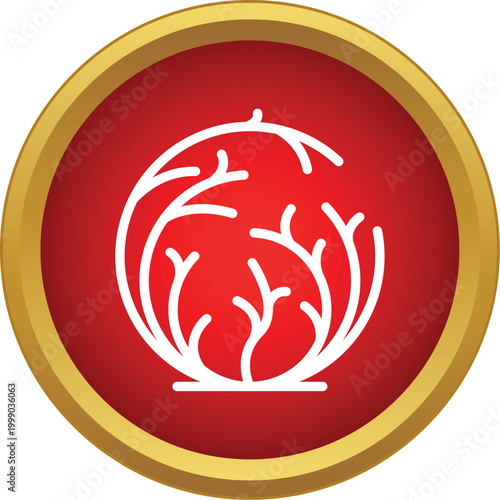 Tumbleweed plant vector graphic symbolizing dryness or desert conditions