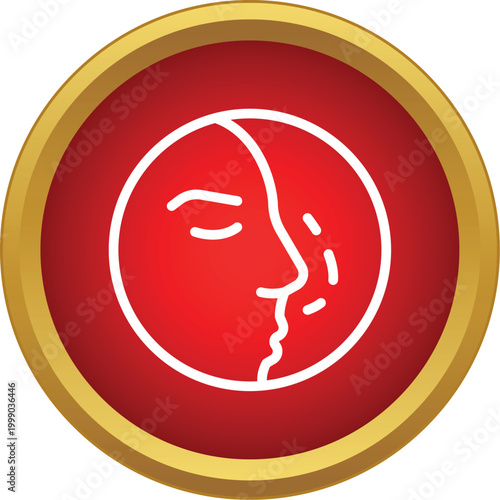 Face profile depicting cosmetic surgery results for nose reshaping, enhancing facial features