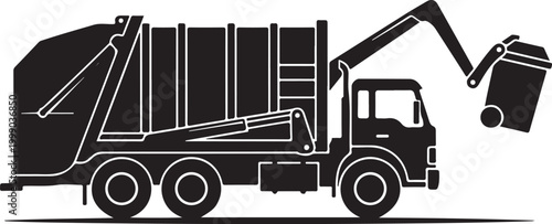 Garbage truck, waste management vehicle, sanitation truck, garbage collector