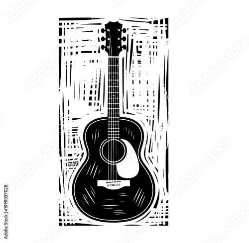 Music Doodle Vector   Hand drawn sketch of guitar 