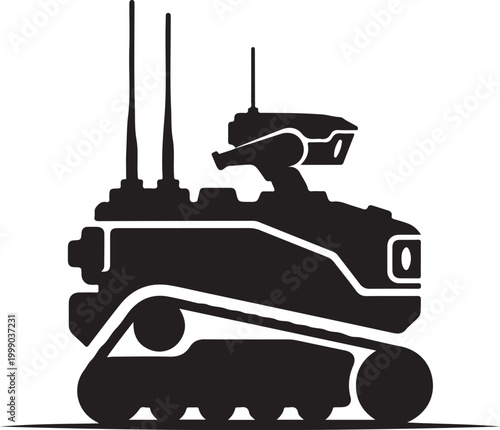 Military tank, armored vehicle, combat machine, warfare equipment