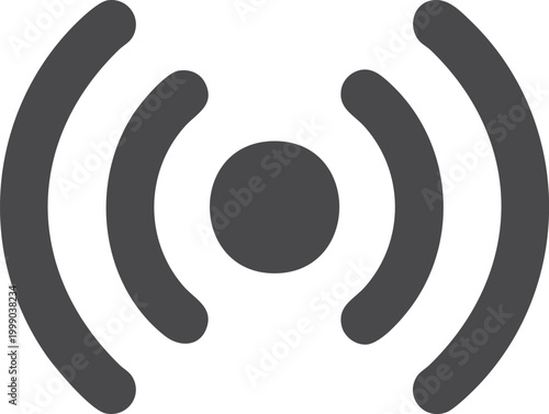 Live icon vector illustration, simple black streaming broadcast symbol isolated on transparent background