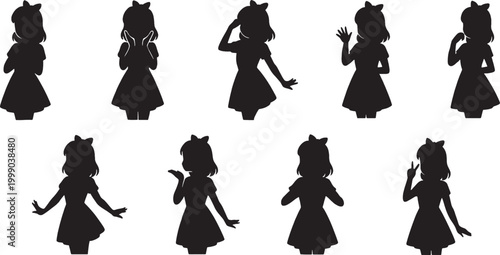 女性シルエット9種セット