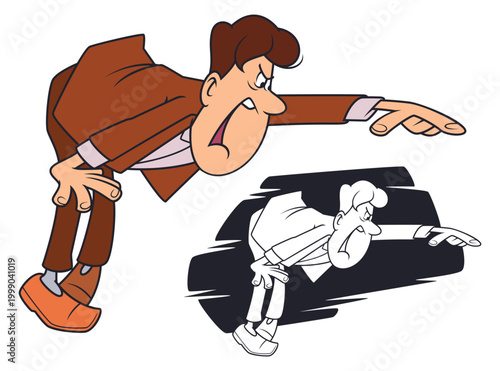 Angry boss firing an employee.