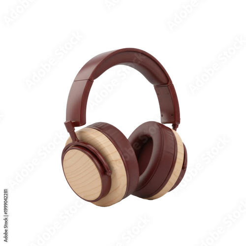 Wood Headset Dual-Tone, isolated on a transparent background