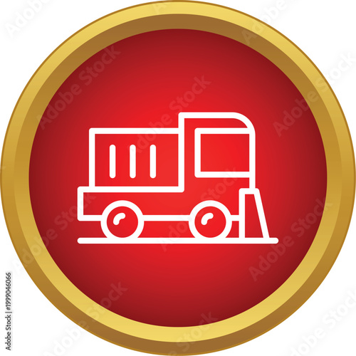 Snowplow truck icon representing winter road maintenance service