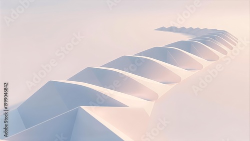 Business efficiency concept abstract minimal streamlined structure background