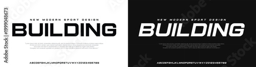 Sport, Modern Bold Font and Number. Typography urban style alphabet fonts for fashion, digital, technology, movie, logo design, vector illustration 
