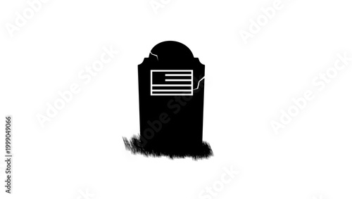 end of civilization, black isolated vector silhouette