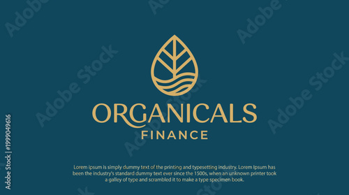 Featuring an elegant leaf design, this logo communicates financial services with a focus on organic principles, establishing a connection to nature and sustainability.
