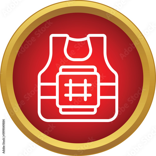 Ballistic bulletproof vest icon representing protection and security