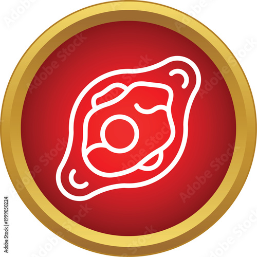 Khachapuri, a traditional georgian cheese bread with an egg, serving as a food icon