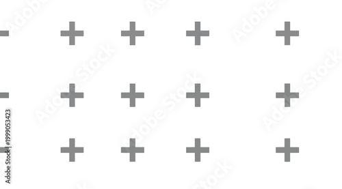 Set of gray plus signs, cross marks, or mathematical addition symbols