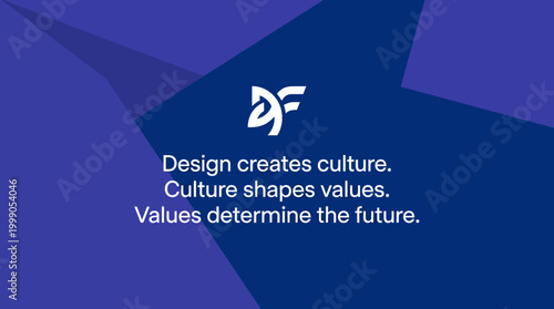 This abstract logo combines bold shapes and colors to illustrate the powerful connection between design, culture, and values, ideal for modern branding and creative agencies.