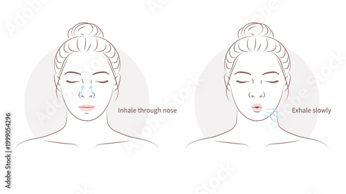 Deep breathing exercise. Inhale through nose and exhale through mouth.
