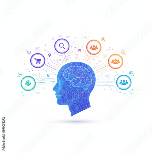 Εκτύπωση καμβά Artificial Intelligence Customer Targeting and Audience Segmentation for Digital