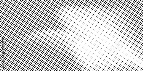 Halftone rhythm black wave. Vector illustration. Halftone circle dots pattern.