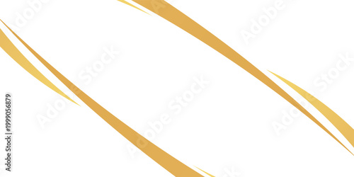 Flowing golden waves and swooshes with golden gradient for a luxurious border or footer on a certificate