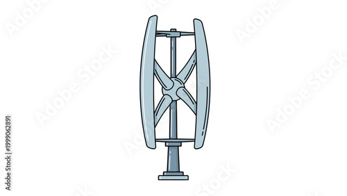 Vertical Axis Wind Turbine (VAWT) Illustration