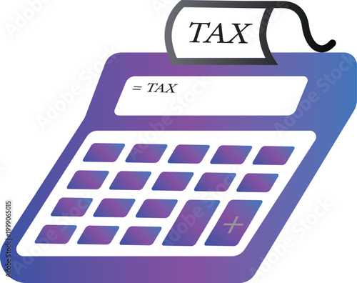 An electronic black calculator sits on a paper calendar as a vital financial tool for business accounting and mathematics calculations using its plastic keypad buttons to count office money