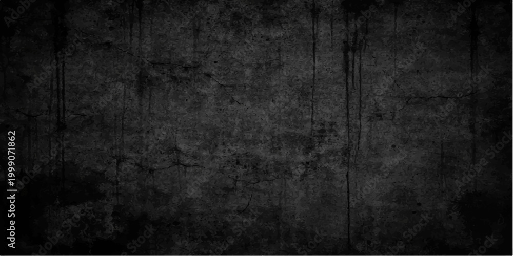 Fototapeta premium A dark aged concrete wall texture with a rough vintage grunge effect creates a dirty black and gray textured backdrop for a blank industrial design