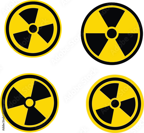 Radiation hazard warning signs Vector