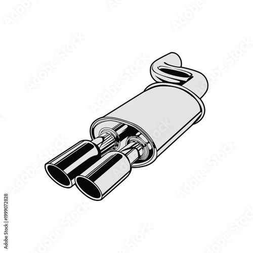 Car Exhaust - Editable Stroke And Solid Icon