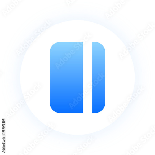 Glowing blue journal diary icon for personal notes and writing applications