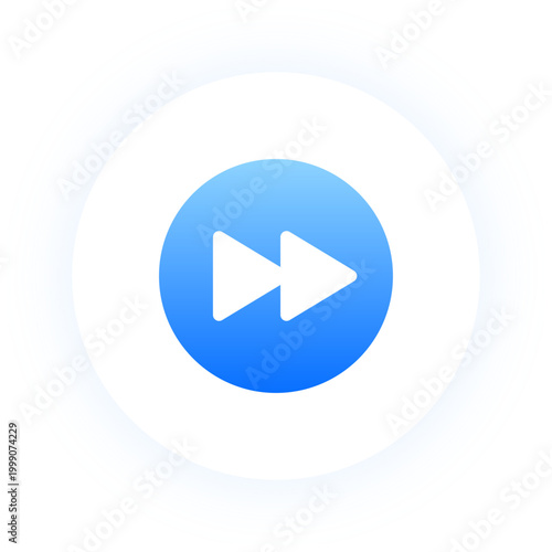 Neon blue circular fast forward button with soft glow for app media controls Free Download Neon blue circular fast forward button with soft glow for app media controls - GFXLoad