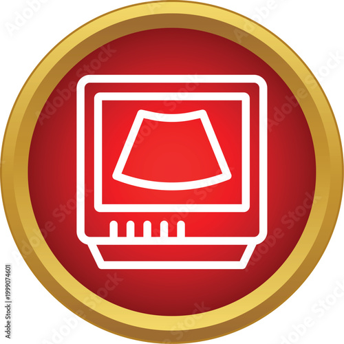 Ultrasound icon illustrating medical imaging for diagnostic purposes