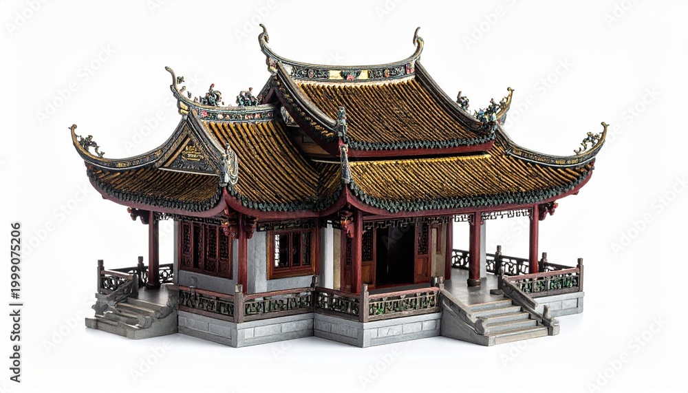 Obraz premium Miniature Model of Traditional Chinese Pavilion