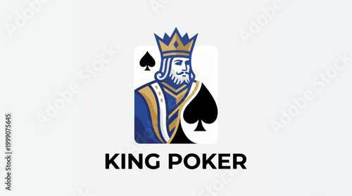 A detailed illustration of a king poker card featuring the iconic king character, representing the essence of poker and gaming culture with elegance and style.
