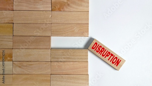 A wooden block with the word 