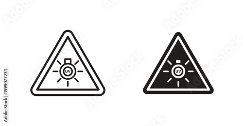 UV light do not look sign for web design. icon symbol vector