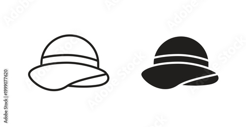 Woman hat icon for web design. icon symbol vector